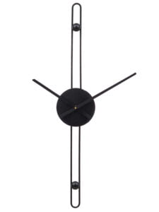 Chronikle Elegant Black Vertical Design Metal Home/Office Decor Wall Clock ( Size: 12 x 4 x 61 CM | Weight: 315 grm | Color: Black )