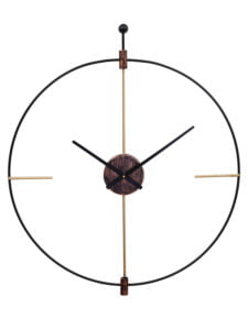 Chronikle Copper Color Round Metal Home/Office Decor Black Needle Wall Clock ( Size: 57 x 1 x 67 CM | Weight: 735 grm | Color: Copper )