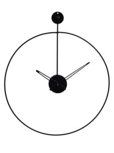 Chronikle Elegant Black Round Metal Home/Office Decor Wall Clock ( Size: 58 x 1 x 67 CM | Weight: 600 grm | Color: Black )