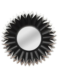 Chronikle Sun Burst Designer Iron Frame Black Home Decor Wall Mirror ( Size: 63 x 4 x 63 CM | Weight: 3265 grm | Color: Black )