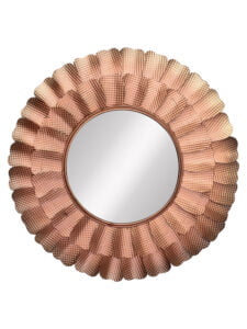 Chronikle Designer Round Iron Frame Pink Home Decor Wall Mirror ( Size: 62 x 2 x 62 CM | Weight: 2180 grm | Color: Pink )