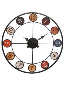 Chronikle Decorative Round Analog Metal Home/Office Decor Full Figure Wall Clock With Non-Ticking Movement ( Size: 61 x 1 x 61 CM | Color: Multi | Weight: 1970 grm )