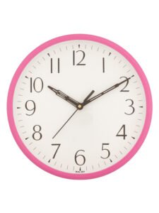 Chronikle Classic Pink Round Plastic Analog Home Decor Wall Clock ( Size: 25 x 4 x 25 CM | Color: Pink | Weight: 350 grm )