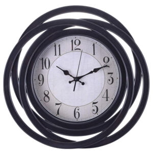 Chronikle Designer Round Analog Black Plastic Full Figure Home Decor Wall Clock With Sweep Movement ( Size: 49 x 5 x 49 CM | Weight: 1100 grm | Color: Black )