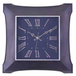 Chronikle Decorative Square Roman Numerals Blue Plastic Home Decor Wall Clock With Sweep Movement ( Size: 51 x 5 x 51 CM | Weight: 1020 grm | Color: Blue )