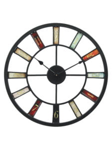 Chronikle Decorative Round Analog Metal Home/Office Decor Full Figure Wall Clock With Non-Ticking Movement ( Size: 46 x 2 x 46 CM | Weight: 1250 grm | Color: Multi )