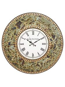 Chronikle Designer Round Mosaic Multicolor Metal Analog Roman Figure White Dial Home/Office Decor Wall Clock ( Size: 58 x 8 x 58 CM | Weight: 3950 grm | Color: Multi )