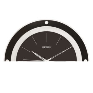 Seiko Elegant Round Black Plastic Analog Home Decor Wall Clock With Sweep Movement ( Size: 32 x 3.2 x 32 CM | Weight: 900 grm | Color: Black )