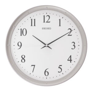 Seiko Classic Round Grey Analog Plastic Full Figure Home Decor Wall Clock ( Size: 31 x 4.4 x 31 CM | Weight: 850 grm | Color: Grey )