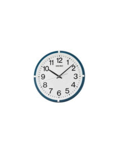 Seiko Unique Round Analog Blue Plastic Full Figure Home Decor Wall Clock with Sweep Movement ( Size: 30 x 3.8 x 30 CM | Weight: 600 grm | Color: Blue )