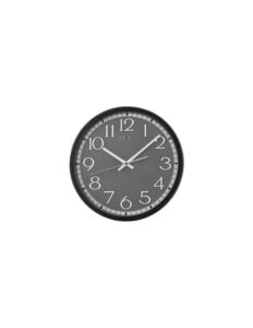 Seiko Elegant Round Plastic Analog Home Decor Full Figure Wall Clock with Black Dial ( Size: 31.1 x 4.4 x 31.1 CM | Weight: 730 grm | Color: Black )