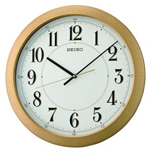 Seiko Classic Round Brown Plastic Analog Home Decor Full Figure Wall Clock with White Dial ( Size: 30 x 4.5 x 30 CM | Weight: 860 grm | Color: Brown )