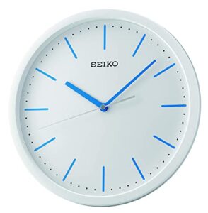 Seiko Elegant Round White Plastic Analog Home Decor Wall Clock with Sweep Movement ( Size: 31 x 4 x 31 CM | Weight: 720 grm | Color: White )
