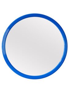 Chronikle Elegant Round Blue Plastic Frame Home Decor Wall Mirror ( Size: 37 x 4 x 37 CM | Weight: 810 grm | Color: Blue )