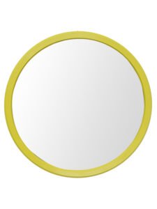 Chronikle Elegant Round Yellow Plastic Frame Home Decor Wall Mirror ( Size: 37 x 4 x 37 CM | Weight: 810 grm || Color: Yellow )
