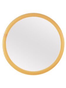 Chronikle Elegant Round Yellow Plastic Frame Home Decor Wall Mirror ( Size: 37 x 4 x 37 CM | Weight: 785 grm | Color: Yellow )