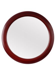 Chronikle Classic Round Red Plastic Frame Home Decor Wall Mirror ( Size: 41 x 4 x 41 CM | Weight: 930 grm || Color: Red )