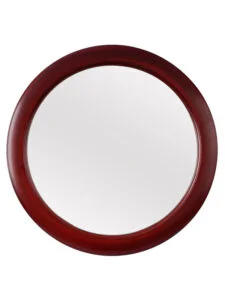 Chronikle Classic Round Red Plastic Frame Home Decor Wall Mirror ( Size: 41 x 4 x 41 CM | Weight: 930 grm || Color: Red )