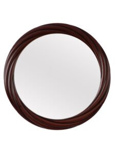 Chronikle Classic Round Cola Color Plastic Frame Home Decor Wall Mirror ( Size: 41 x 4 x 41 CM | Weight: 910 grm | Color: Cola )
