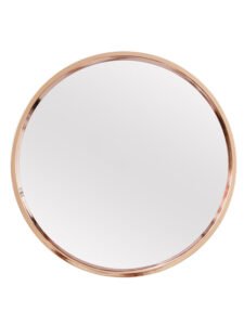 Chronikle Classic Round Copper Color Plastic Frame Home Decor Wall Mirror ( Size: 37 x 6 x 37 CM | Weight: 790 grm | Color: Copper )