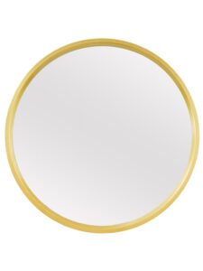 Chronikle Classic Round Golden Plastic Frame Home Decor Wall Mirror ( Size: 37 x 6 x 37 CM | Weight: 790 grm | Color: Golden )