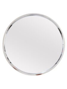 Chronikle Classic Round Silver Plastic Frame Home Decor Wall Mirror ( Size: 37 x 6 x 37 CM | Weight: 790 grm | Color: Silver )