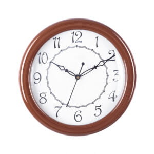Chronikle Elegant Round Wooden Chocolate Home Decor Analog Wall Clock With Striking Movement ( Size: 26.2 x 4.3 x 26.2 CM | Weight: 635 grm | Color: Chocolate )