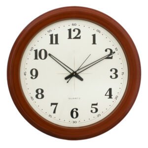 Chronikle Elegant Plastic Round Golden & Brown Analog Home Decor Full Figure Wall Clock With Striking Movement ( Size: 50.5 x 4.5 x 50.5 CM | Weight: 1665 grm | Color: Golden & Brown )