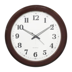 Chronikle Classic Plastic Round Rosewood Analog Home Decor Full Figure Wall Clock With Striking Movement ( Size: 50.5 x 4.5 x 50.5 CM | Weight: 1665 grm | Color: Rosewood )