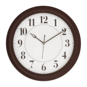 Chronikle Elegant Round Wooden Rosewood Analog Home Decor Wall Clock With Sweep Movement ( Size: 33.5 x 5 x 33.5 CM | Weight: 930 grm | Color: Rosewood )
