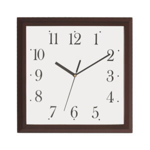 Chronikle Elegant Square Wooden Rosewood Analog Home Decor Wall Clock With Striking Movement ( Size: 31.5 x 5 x 31.5 CM | Weight: 1125 grm | Color: Rosewood )