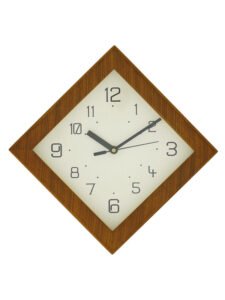 Chronikle Classic Square Wooden Brown Analog Home Decor Wall Clock With Striking Movement ( Size: 27 x 5 x 27 CM | Weight: 540 grm | Color: Brown )