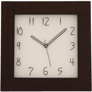 Chronikle Classic Square Wooden Analog Chocolate Color Home Decor Wall Clock With Sweep Movement ( Size: 30 x 4.5 x 30 CM | Weight: 1115 grm | Color: Chocolate )