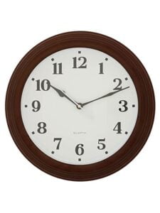 Chronikle Classic Plastic Round Rosewood Analog Home Decor Full Figure Wall Clock ( Size: 30 x 4 x 30 CM | Weight: 650 grm | Color: Rosewood )