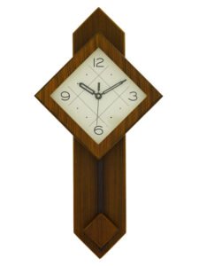 Chronikle Vertical Designer Wooden Analog Brown Home Decor Pendulum Wall Clock With Striking Movement ( Size: 26 x 7 x 52 CM | Weight: 960 grm | Color: Brown )