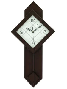 Chronikle Vertical Designer Wooden Analog Rosewood Home Decor Pendulum Wall Clock With Striking Movement ( Size: 26 x 7 x 52 CM | Weight: 960 grm | Color: Rosewood )