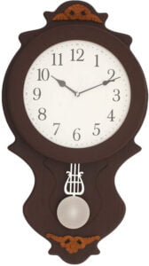 Chronikle Vertical Designer Wooden Rosewood Analog Home Decor Pendulum Wall Clock With Sweep Movement ( Size: 36 x 6.5 x 64.5 CM | Weight: 1760 grm | Color: Rosewood )