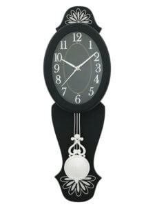 Chronikle Vertical Designer Pendulum Wooden Black Dial Analog Home Decor Wall Clock With Striking Movement ( Size: 19 x 6.7 x 54.5 CM | Weight: 940 grm | Color: Black )