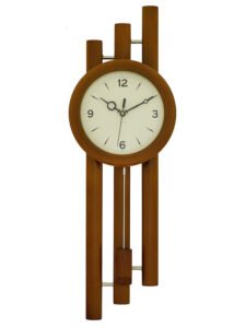 Chronikle Vertical Wooden Brown Analog Home Decor Pendulum Wall Clock With Sweep Movement ( Size: 19 x 8.5 x 57.5 CM | Weight: 1190 grm | Color: Brown )