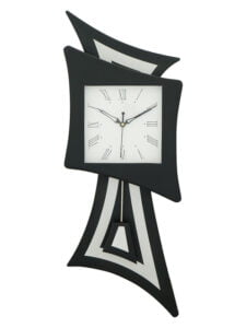 Chronikle Vertical Designer Wooden Black Analog Home Decor Pendulum Wall Clock With Striking Movement ( Size: 22 x 6.2 x 59 CM | Weight: 980 grm | Color: Black )