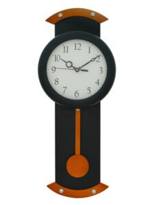 Chronikle Vertical Designer Pendulum Wooden Black Analog Home Decor Wall Clock With Striking Movement ( Size: 19.5 x 6.5 x 47.5 CM | Weight: 780 grm | Color: Black )