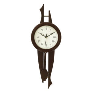 Chronikle Vertical Wooden Rosewood Analog Home Decor Pendulum Roman Figure Wall Clock With Sweep Movement ( Size: 20 x 7 x 57.7 CM | Weight: 835 grm | Color: Rosewood )