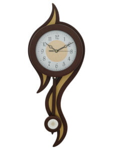 Chronikle Vertical Designer Wooden Chocolate Color Analog Home Decor Pendulum Wall Clock With Sweep Movement ( Size: 21 x 7 x 55 CM | Weight: 890 grm | Color: Chocolate )