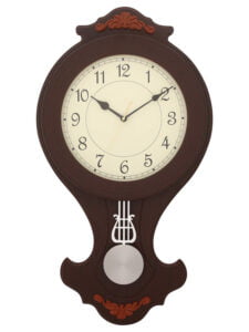 Chronikle Vertical Designer Pendulum Wooden Rosewood Analog Home Decor Wall Clock With Sweep Movement ( Size: 35 x 6.5 x 62.2 CM | Weight: 1710 grm | Color: Rosewood )