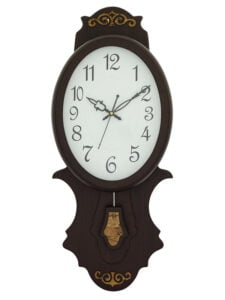 Chronikle Vertical Designer Wooden Rosewood Analog Home Decor Pendulum Wall Clock With Sweep Movement ( Size: 23 x 7 x 54 CM | Weight: 1215 grm | Color: Rosewood )