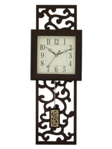 Chronikle Vertical Decorative Wooden Rosewood Analog Home Decor Pendulum Wall Clock With Sweep Movement ( Size: 19.5 x 6.5 x 55 CM | Weight: 915 grm | Color: Rosewood )