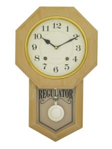 Chronikle Beautiful Vertical Plastic Almond Color Analog Home Decor Full Figure Pendulum Wall Clock With Striking Movement ( Size: 27 x 6 x 45 CM | Weight: 915 grm | Color: Almond )