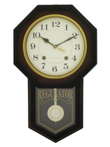 Chronikle Elegant Vertical Plastic Cola Color Analog Home Decor Full Figure Pendulum Wall Clock With Striking Movement ( Size: 27 x 6 x 45 CM | Weight: 915 grm | Color: Cola )