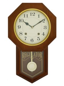 Chronikle Classic Vertical Plastic Golden & Brown Analog Home Decor Full Figure Pendulum Wall Clock With Striking Movement ( Size: 27 x 6 x 45 CM | Weight: 915 grm | Color: Golden & Brown )