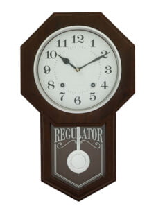 Chronikle Designer Vertical Plastic Rosewood Analog Home Decor Full Figure Pendulum Wall Clock With Striking Movement ( Size: 27 x 6 x 45 CM | Weight: 915 grm | Color: Rosewood )